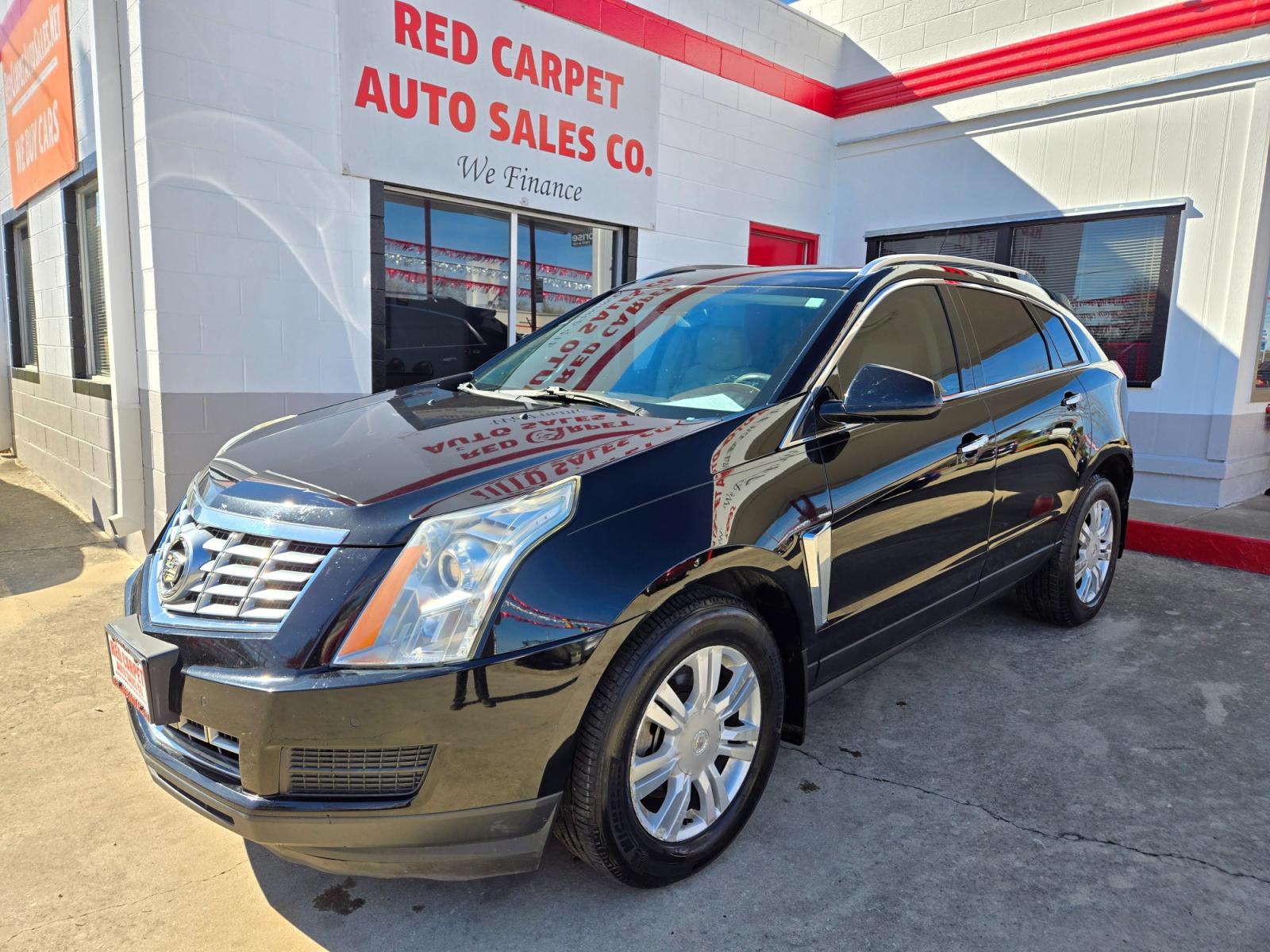 2015 BLACK Cadillac SRX (3GYFNBE37FS) with an 3.6L V6 F DOHC 24V engine, Automatic transmission, located at 503 West Court, Seguin, TX, 78155, (830) 379-3373, 29.568621, -97.969803 - Photo #0